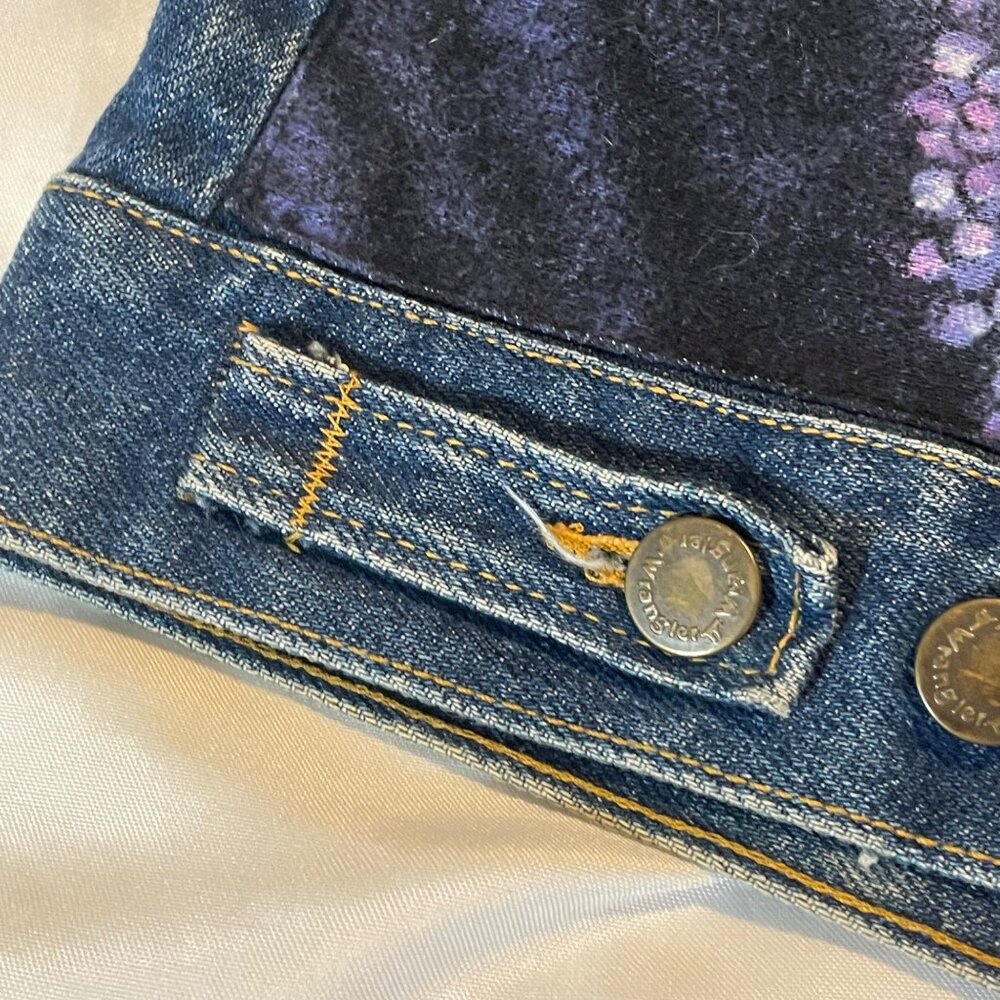 Vintage Elvis Presley Blue Jean Denim Jacket Unique Vibrant Back Print XL - Picture 13 of 16